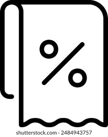 Vector de ilustración de icono de línea de Comprobante