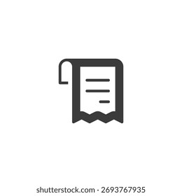 Receipt, linear icon. Payment bill and transaction record