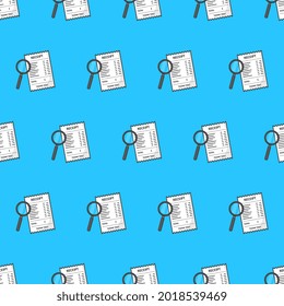 Recepción Con Patrón De Luminosidad De Cristal De Aumento En Un Fondo Azul. Ilustración del vector del tema financiero