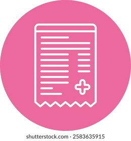 Receipt Outline Circle Style Icon Design