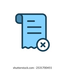 Icono de papel Comprobante. Icono de comercio electrónico y compras