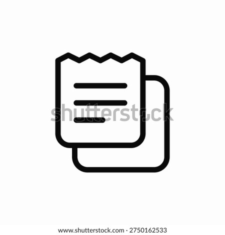 receipt papers icon sign vector