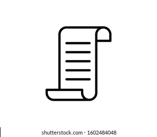 Receipt premium line icon. Simple high quality pictogram. Modern outline style icons. Stroke vector illustration on a white background. 