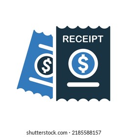 Receipt, purchase, concept, bill icon. Simple editable vector illustration.