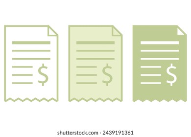 Receipt of purchasing goods and services, billing of financial in business, check of expenses in daily life