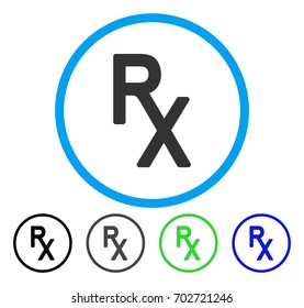 Receipt rounded icon. Vector illustration style is a flat iconic symbol inside a circle, black, gray, blue, green versions. Designed for web and software interfaces.