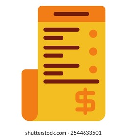 Receipt sales marketing icon illustration