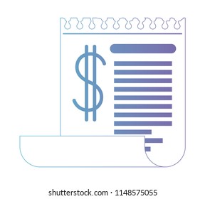 receipt shet isolated icon