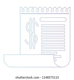 receipt shet isolated icon