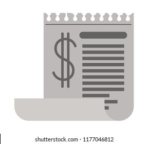 receipt shet isolated icon