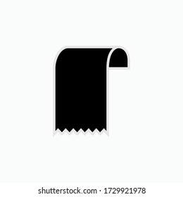 Receipt Slip Print Out Icon - Vector. Presented in Glyph Style.