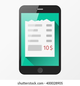 Receipt in smartphone
