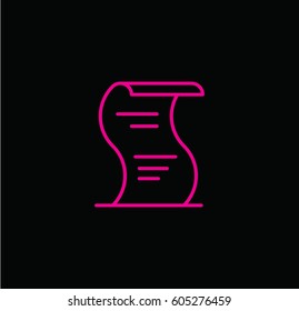 receipt, ticket icon. Linear style. Isolated vector.