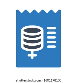 receipt vector glyph color icon 
