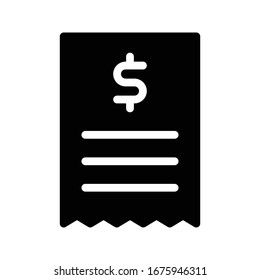 receipt vector glyph color icon 