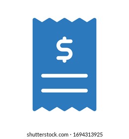 receipt vector glyph color icon 