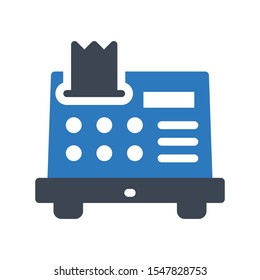 receipt vector glyph colour  icon
