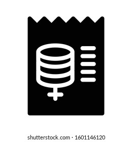 receipt vector glyph flat icon 