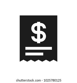 receipt vector icon
