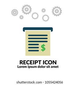 receipt vector icon