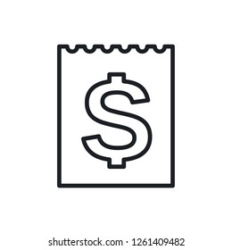 receipt vector icon
