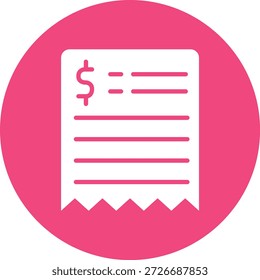 Ilustración de diseño de icono de Vector Comprobante
