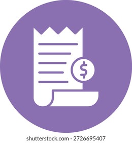Ilustración de diseño de icono de Vector Comprobante