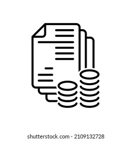 Receipt vector icon. financial report illustration sign collection. invoice symbol. claim check logo.