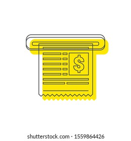 Receipt vector icon in a flat style isolated