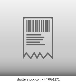 Receipt Vector Icon Illustration