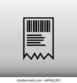 Receipt Vector Icon Illustration