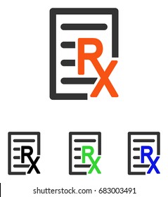 Receipt vector icon. Illustration style is a flat iconic colored symbol with different color versions.