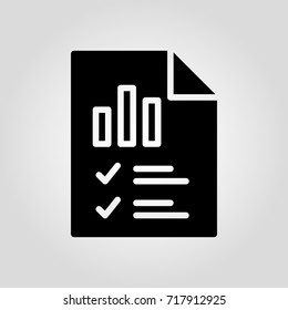 Receipt vector icon, isolated invoice, blank or financial paper