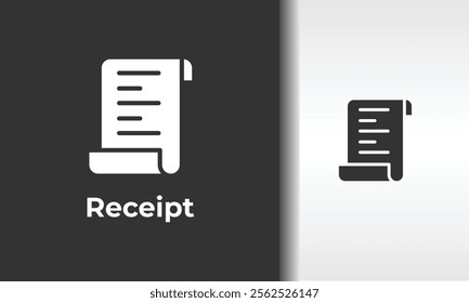 Receipt Vector, Icon Or Logo Sign Isolated Symbol Illustration