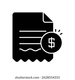 Icono de Vector Comprobante Ilustración de stock