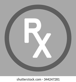 Receipt vector icon. Style is bicolor flat rounded symbol, dark gray and white colors, rounded angles, silver background.