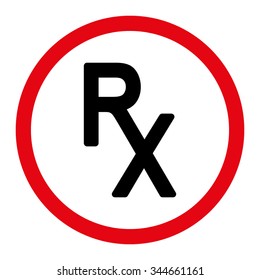Receipt vector icon. Style is bicolor flat rounded symbol, intensive red and black colors, rounded angles, white background.