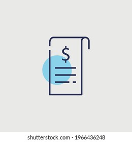 receipt vector icon transaction pay bill