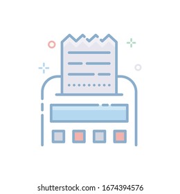 Ilustración del vector de recepción. Icono de color de esquema relleno.