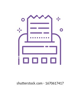 Receipt Vector illustration. Shopping and E-commerce Outline icon. EPS 10 File
