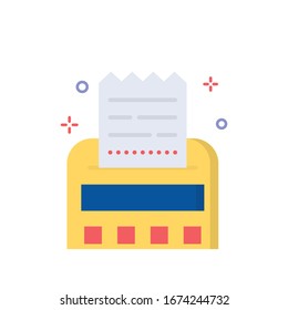  Ilustración del vector de recepción. Icono de Compras y comercio electrónico Flat. 
