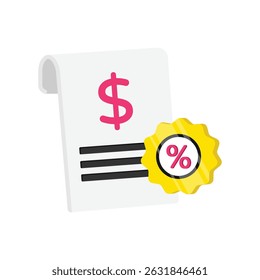 Receipt Vector style icon. Eps 10 file