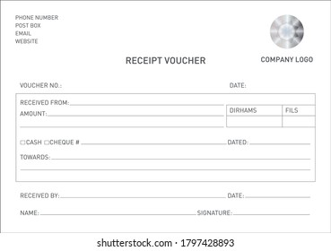 receipt voucher template sample vector stock vector royalty free 1797428893 shutterstock