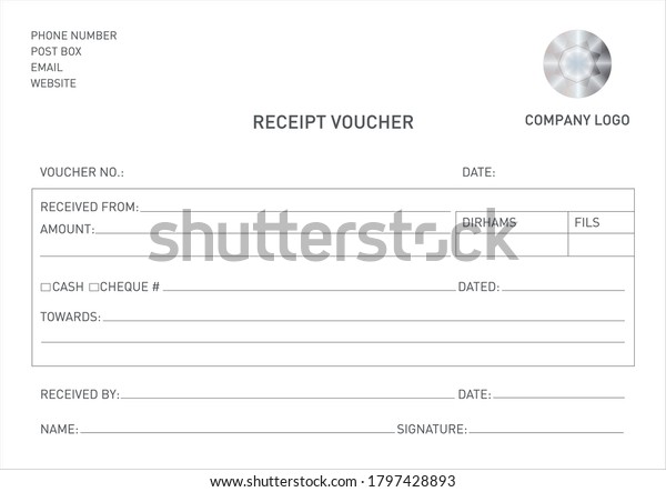 receipt voucher template sample vector stock vector royalty free 1797428893 shutterstock