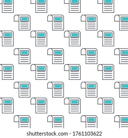 receipts documents commercial pattern background vector illustration design
