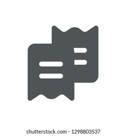 Receipts icon isolated on white background. Bill symbol modern, simple, vector, icon for website design, mobile app, ui. Vector Illustration