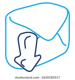 Receba o estilo de vetor do ícone 3d para o estilo de Linha Dupla da interface do usuário de comunicação.