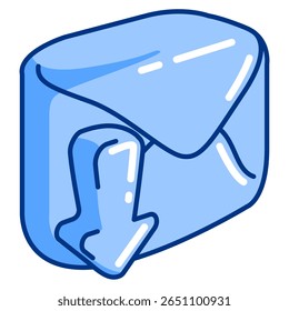 Erhalten 3D-Symbol Vektor Stil für die Kommunikation Benutzeroberfläche Blauer Stil.