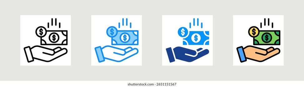 Receive Amount Icon Collection Set Multiple Style