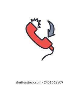 receive call icon. vector.Editable stroke.linear style sign for use web design,logo.Symbol illustration.